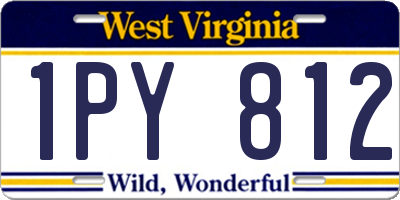 WV license plate 1PY812