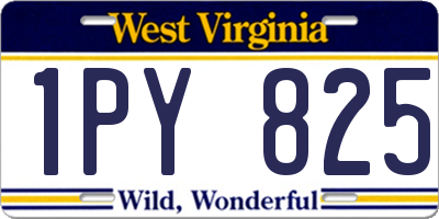 WV license plate 1PY825