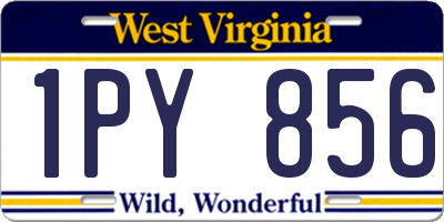 WV license plate 1PY856