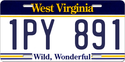 WV license plate 1PY891
