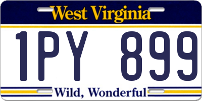 WV license plate 1PY899