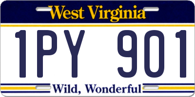 WV license plate 1PY901