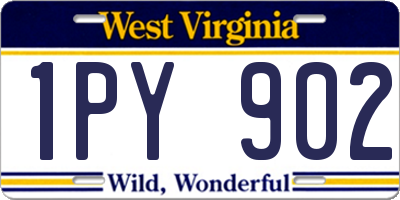 WV license plate 1PY902