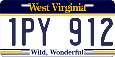 WV license plate 1PY912