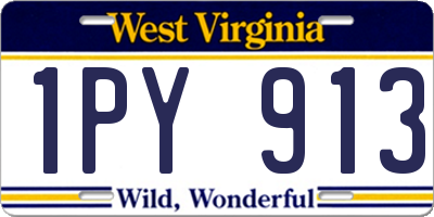 WV license plate 1PY913