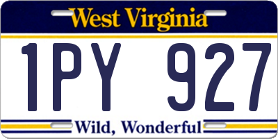WV license plate 1PY927