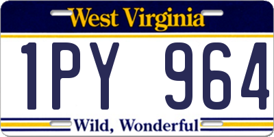 WV license plate 1PY964