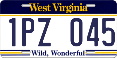 WV license plate 1PZ045