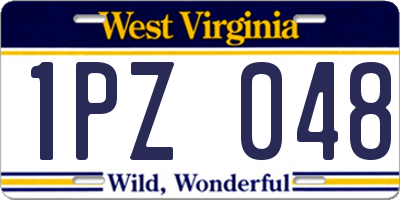 WV license plate 1PZ048