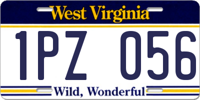 WV license plate 1PZ056