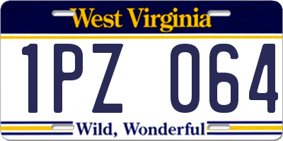 WV license plate 1PZ064