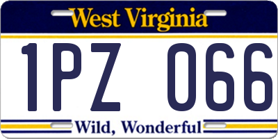 WV license plate 1PZ066