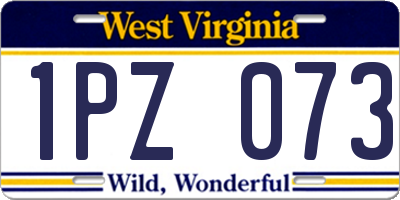 WV license plate 1PZ073