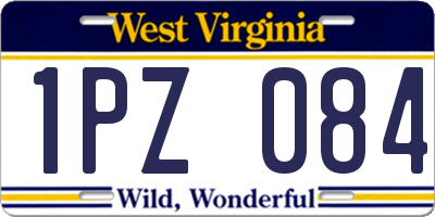 WV license plate 1PZ084