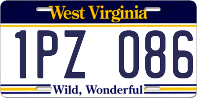 WV license plate 1PZ086