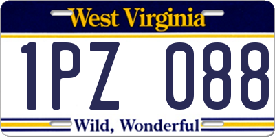 WV license plate 1PZ088