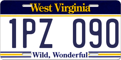 WV license plate 1PZ090
