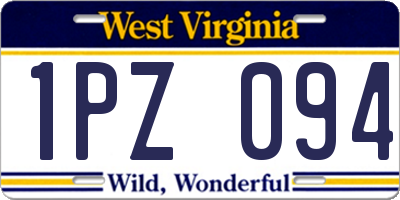 WV license plate 1PZ094