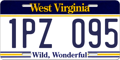 WV license plate 1PZ095