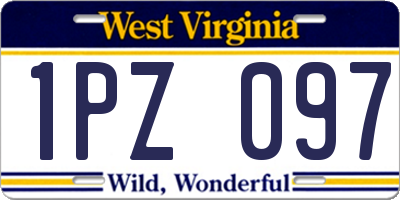 WV license plate 1PZ097
