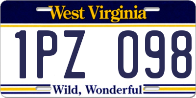 WV license plate 1PZ098