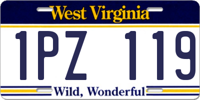 WV license plate 1PZ119