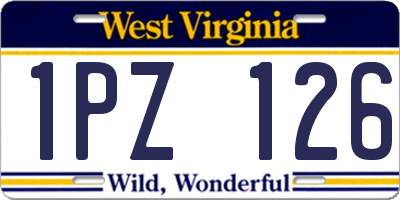 WV license plate 1PZ126