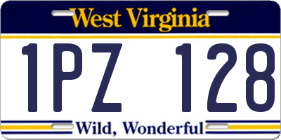 WV license plate 1PZ128
