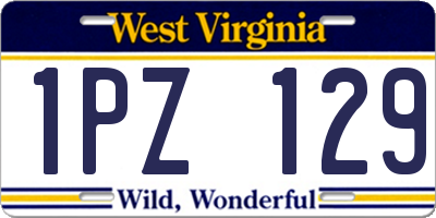 WV license plate 1PZ129