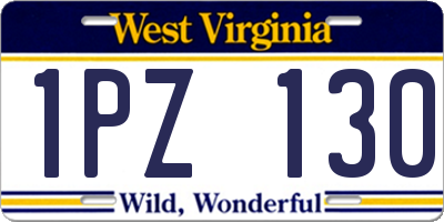 WV license plate 1PZ130