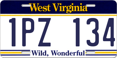 WV license plate 1PZ134