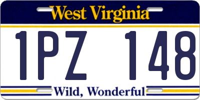 WV license plate 1PZ148