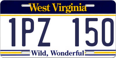 WV license plate 1PZ150