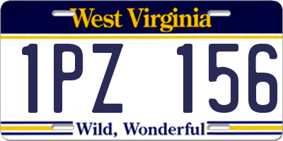 WV license plate 1PZ156