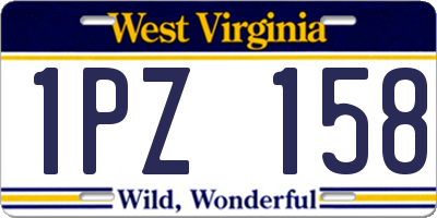 WV license plate 1PZ158