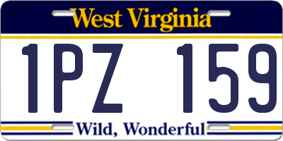 WV license plate 1PZ159