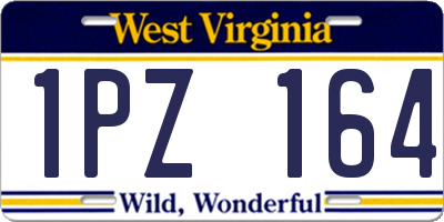 WV license plate 1PZ164