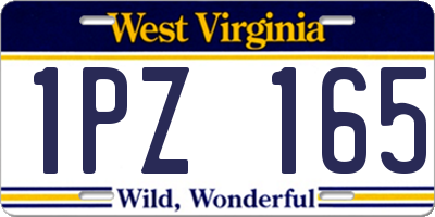WV license plate 1PZ165