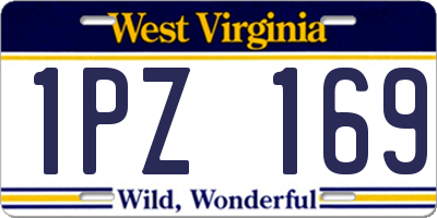 WV license plate 1PZ169
