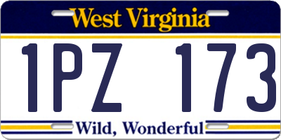 WV license plate 1PZ173