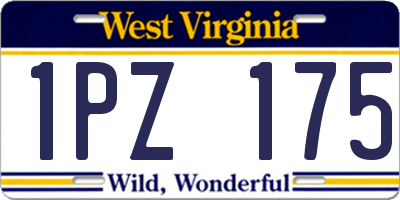 WV license plate 1PZ175
