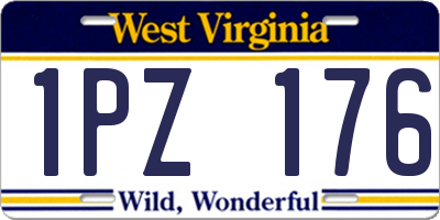 WV license plate 1PZ176