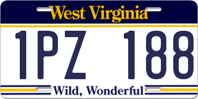 WV license plate 1PZ188