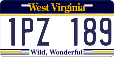 WV license plate 1PZ189