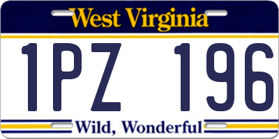 WV license plate 1PZ196