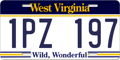 WV license plate 1PZ197