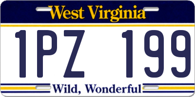 WV license plate 1PZ199