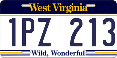 WV license plate 1PZ213