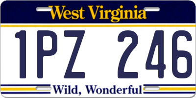 WV license plate 1PZ246