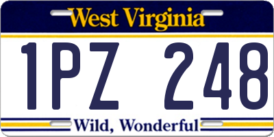 WV license plate 1PZ248